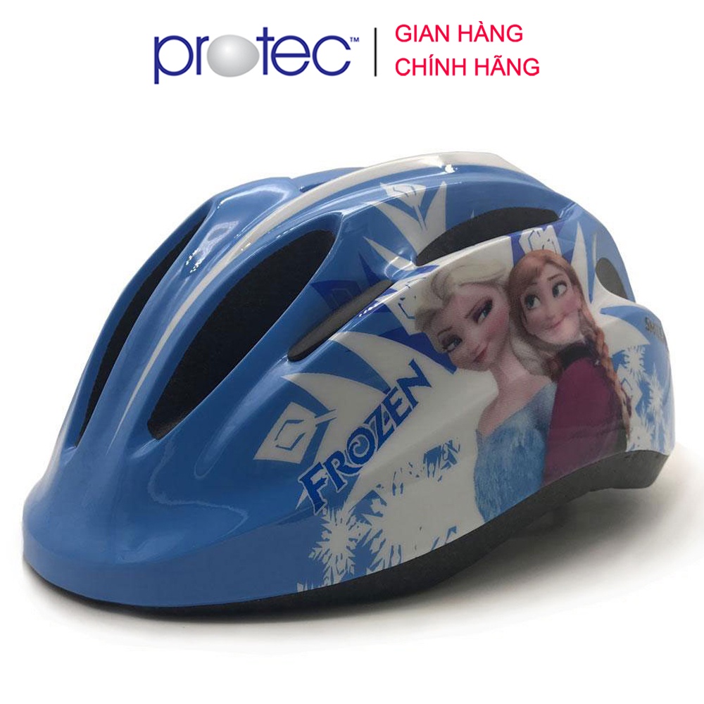 Mũ bảo hiểm xe đạp trẻ em Protec SMILE, siêu nhẹ, có đèn hậu an toàn, họa tiết đẹp cho bé