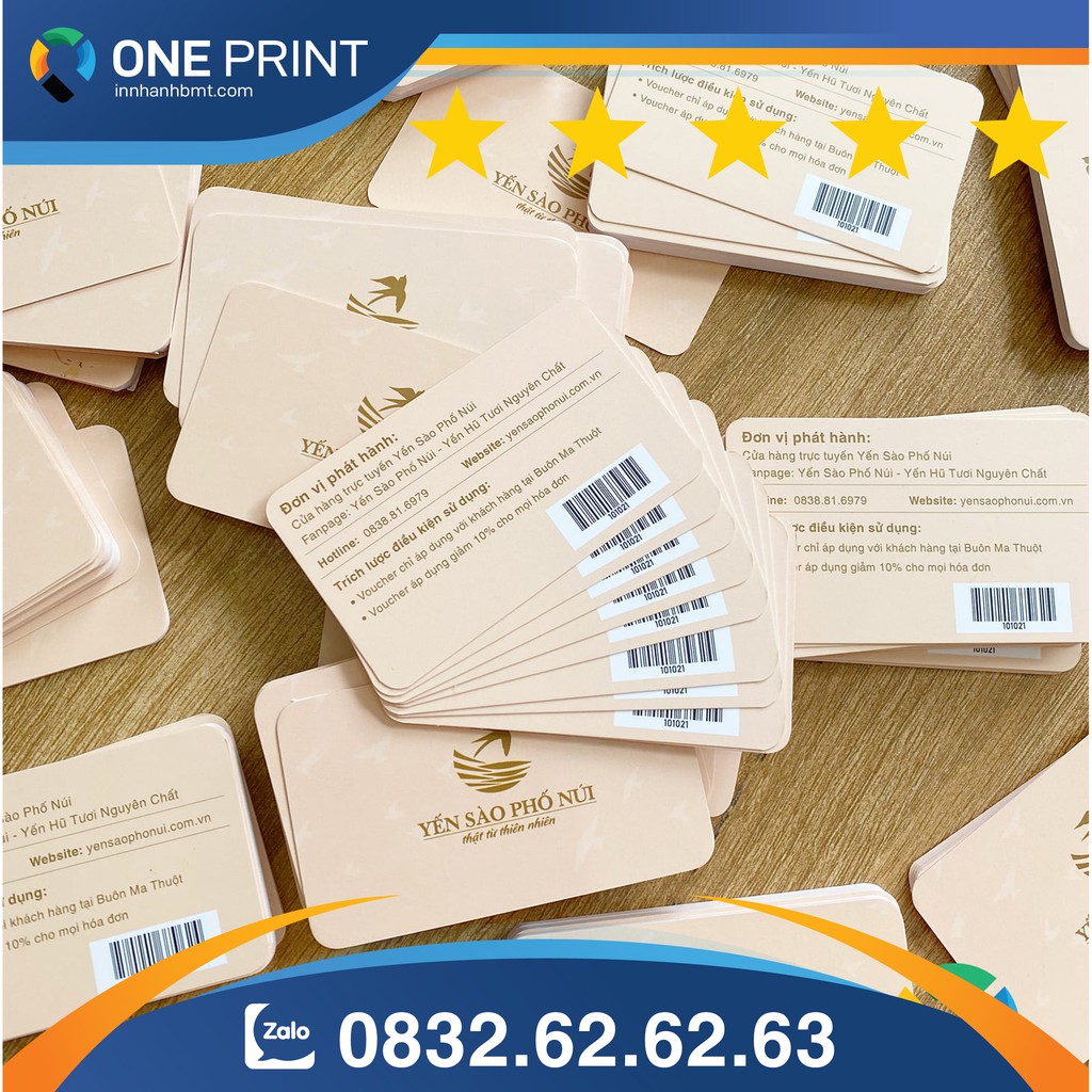 In combo 1000 voucher với kích thước theo yêu cầu