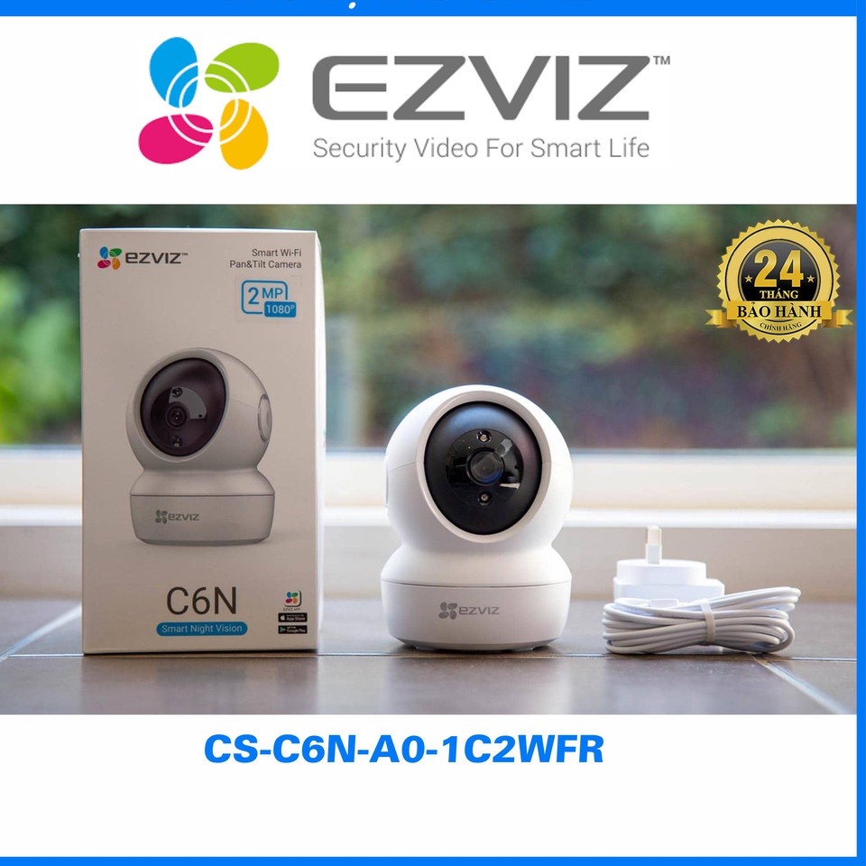 Camera ezviz C6N đàm thoại 2 chiều, camera wifi C6N xoay 360 độ, Camera chuyên dung trong nhà, ngoài trời