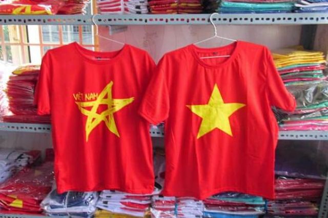 áo sao vàng 5xl big szie, áo cờ đỏ sao vàng trẻ em, áo sao vàng người lớn chất thun lạnh loại 1