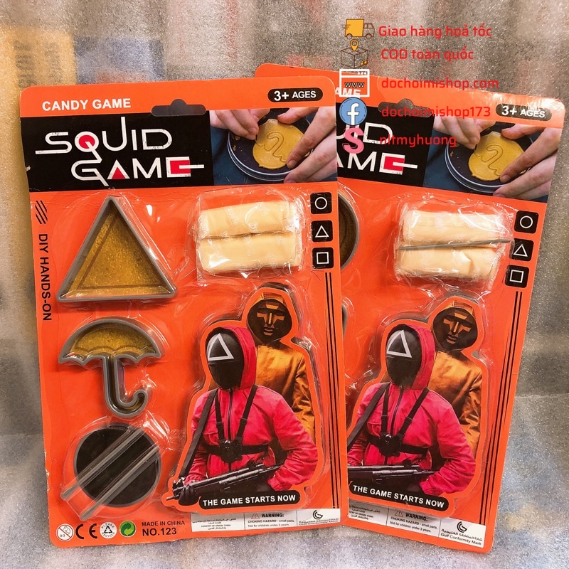 Đất sét trò chơi tách kẹo Squid game 123