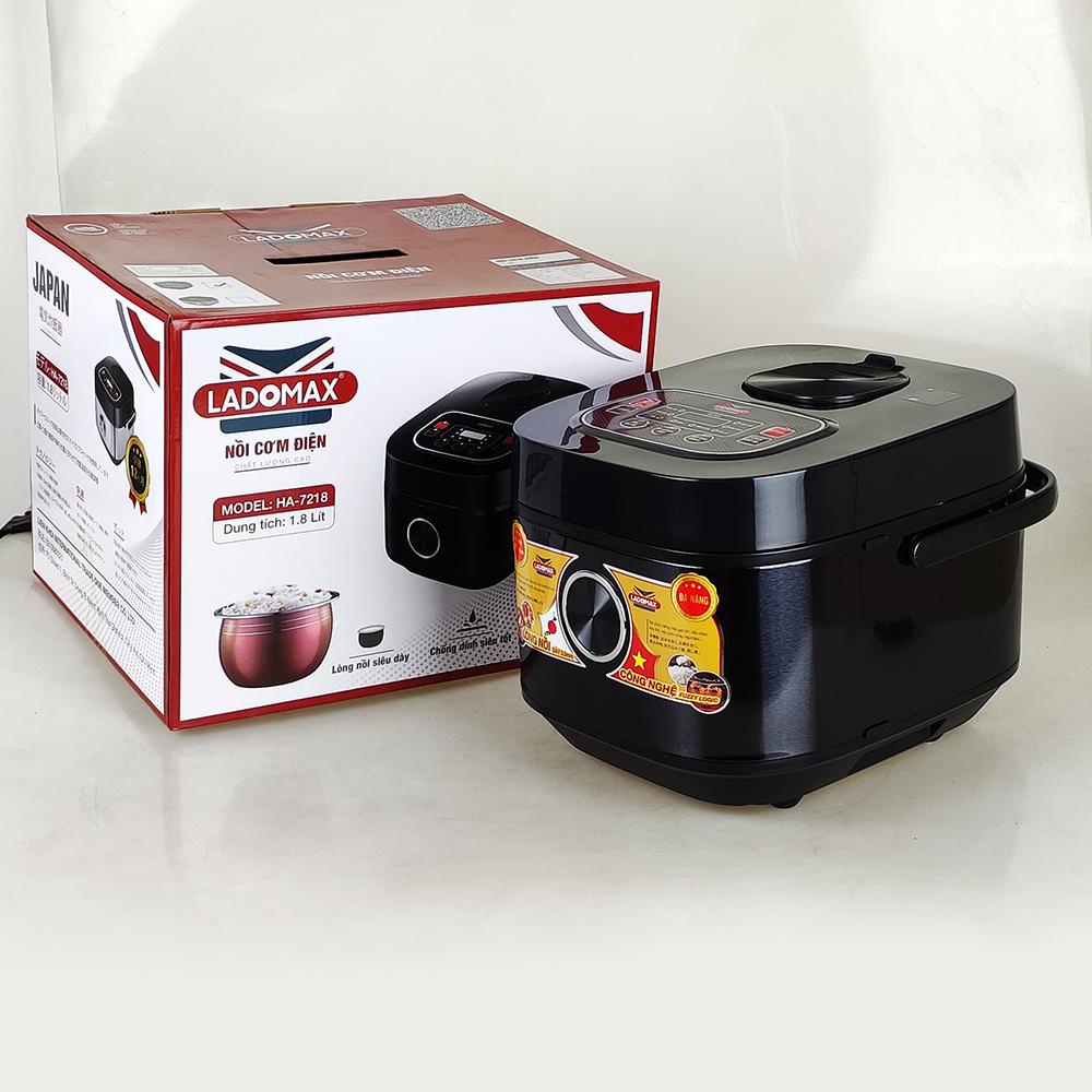 [Chính hãng] Nồi cơm điện tử 1.8L Ladomax HA-7218 lòng nồi dạng niêu, gia nhiệt quanh thành nồi nấu cơm chín đều