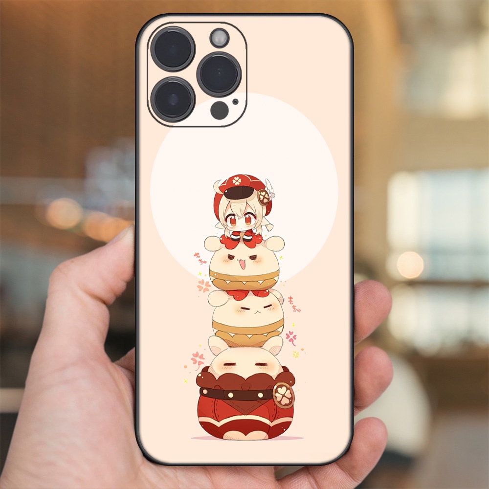 Ốp lưng iPhone 13 Pro Max dẻo đen cạnh vuông in hình Klee Genshin Impact