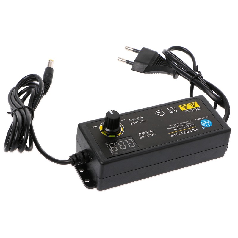 Đầu chuyển đổi nguồn có thể điều chỉnh 60W 3-24V giao diện DC 5.5x2.1/ 2.5mm