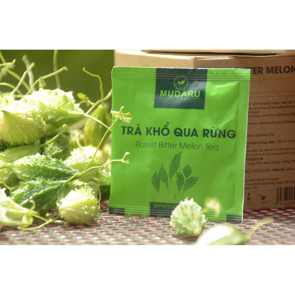 Trà khổ qua rừng túi lọc Mudaru hộp 50 túi (100g)(야생여주 차 50티백)