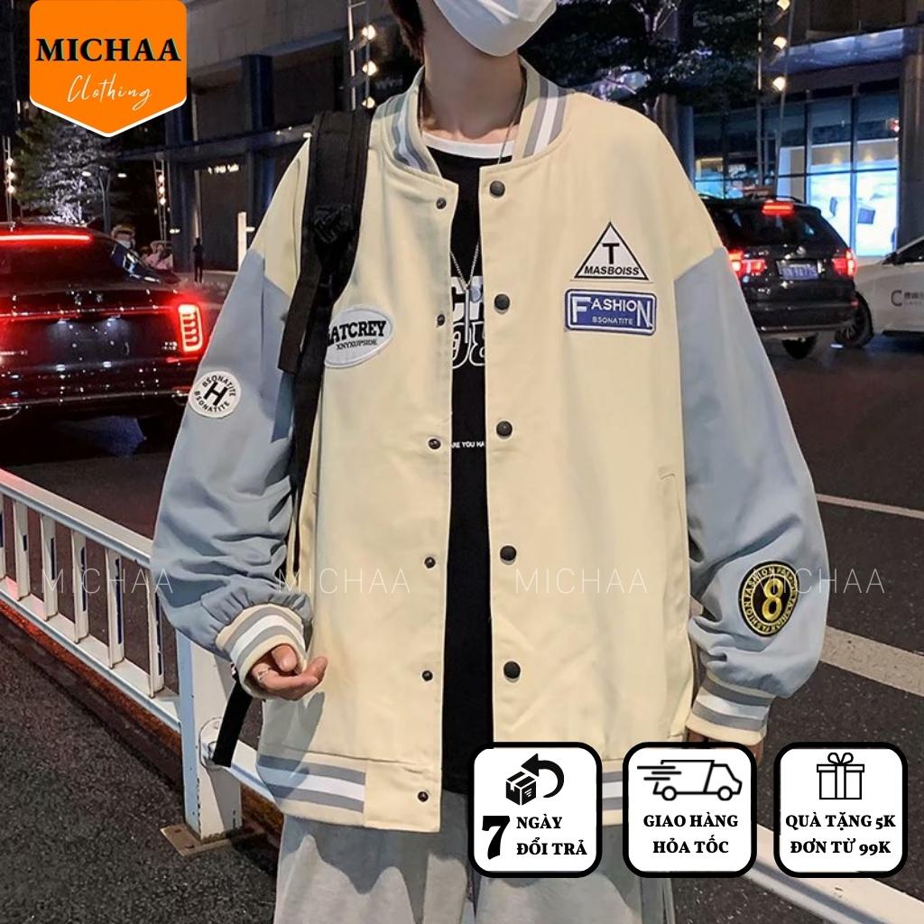 Áo Khoác Bóng Chày K.TOOALLAON Nam Nữ Dù Bomber Unisex Kiểu Form Rộng 2 Lớp - MICHAA
