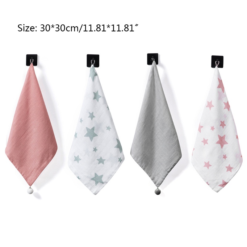 Khăn Lau Nước Bọt Vải Cotton Nguyên Chất Thấm Hút Tốt Tiện Dụng Cho Bé