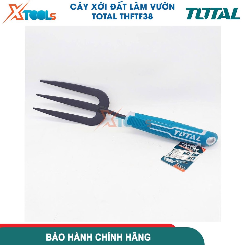 Cây xới đất làm vườn 320mm TOTAL THFTF38, chiều rộng 80mm, độ dày 2.5mm, chất liệu thép carbon cứng - CHÍNH HÃNG-XTOOLS