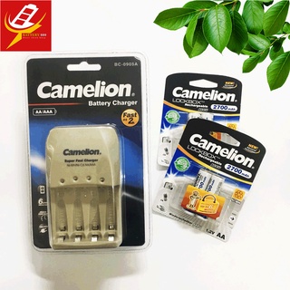 Máy Sạc Camelion BC-0905 Kèm 2 Vỉ Pin Sạc AA Camelion 2700mAh