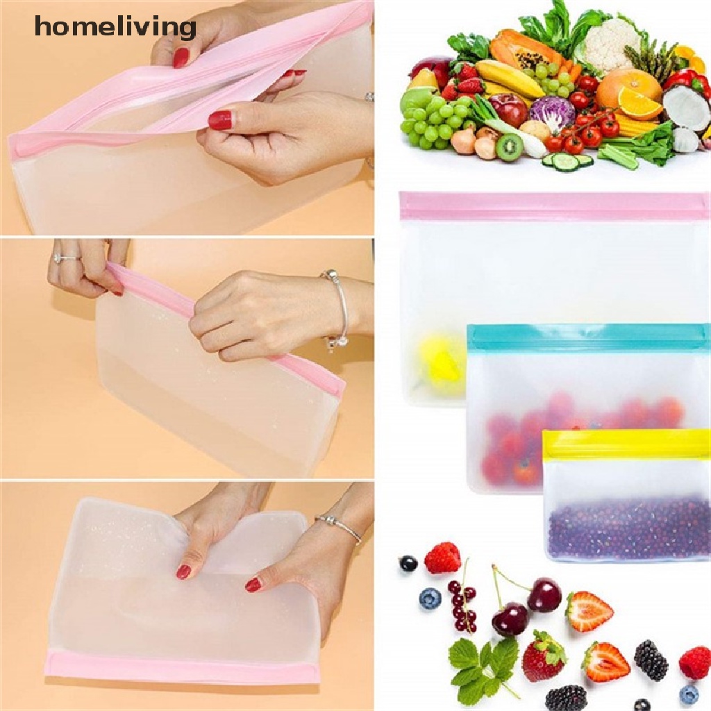 Túi Silicone Đựng Thực Phẩm Có Khóa Kéo Tái Sử Dụng Tiện Lợi