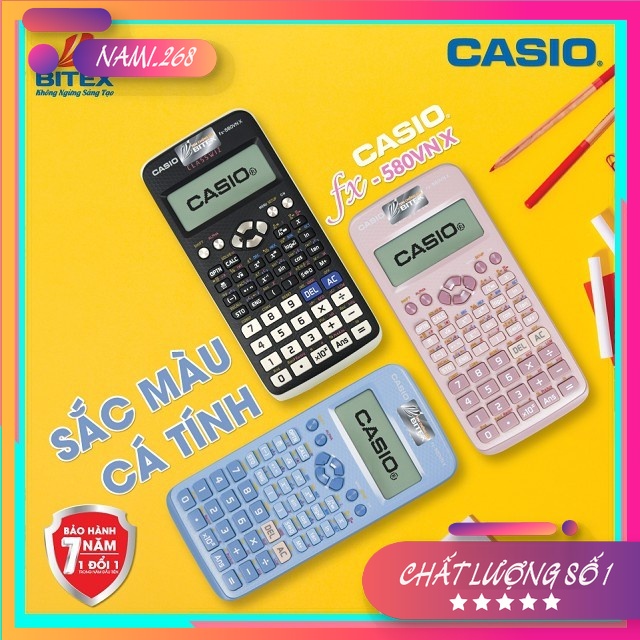 Máy Tính Casio Fx580vnx Chính Hãng Bảo Hành 7 Năm