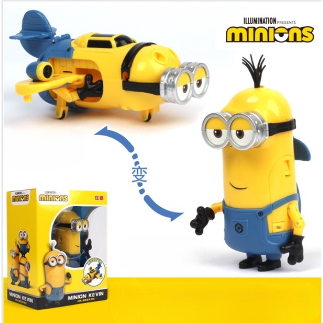 Đồ chơi Minions chính hãng Lắp Ghép, Bộ 3 Nhân Vật Hoạt Hình Kẻ Trộm Mặt Trăng, Full Box