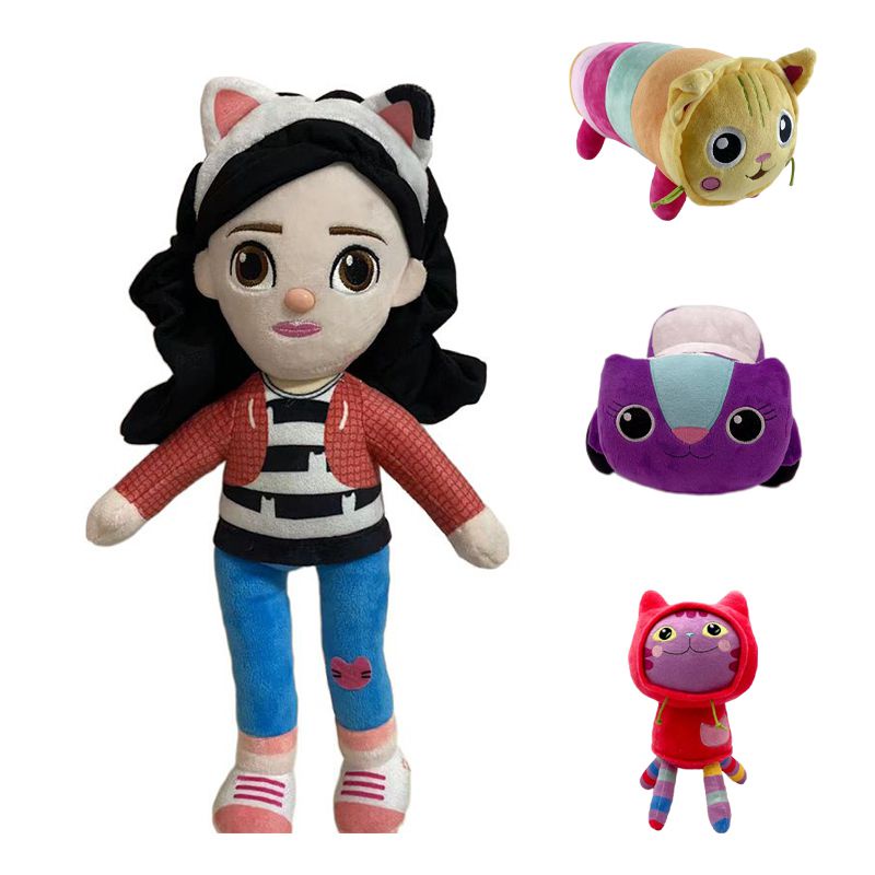【Ready Stock】Gabby's Dollhouse Plush Toy Stuffed Pillow Cat Carlita Plushie Doll Kids Gifts