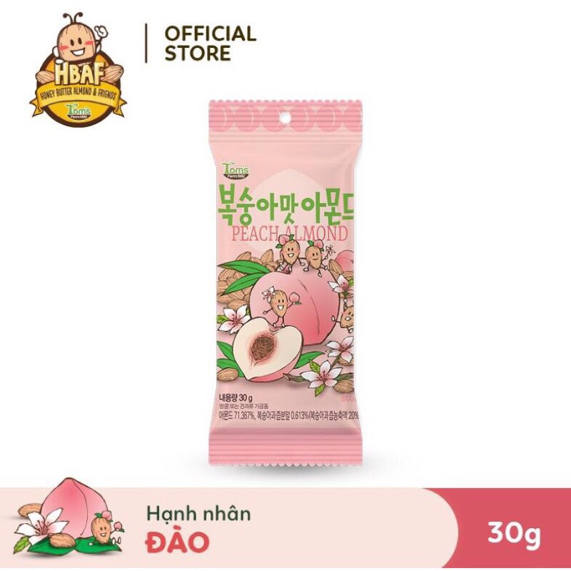 Hạt Hạnh Nhân Tom's Farm Hàn Quốc 30g