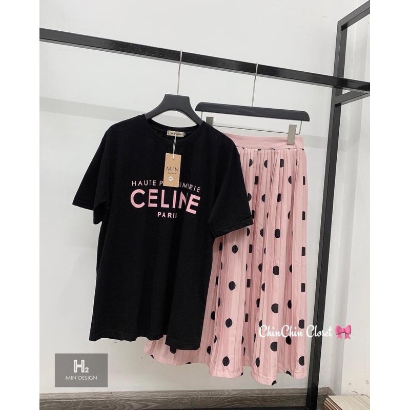 🎀 Set celi cvay chấm bii   Nhẹ nhàng đơn giản mà vẫn cứ gọi là xinh ngất🤣  Sẵn 2 màu / Đen / Trắng S M L