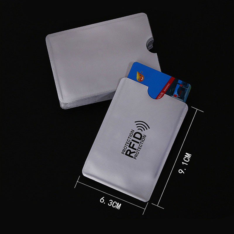 Pierre Loues Set 5 vỏ đựng thẻ ngân hàng/NFC/tín dụng kim loại chặn thiết bị đọc Rfid bảo vệ chuyên dụng Pierreloues