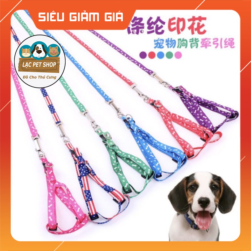 Dây Yếm Dắt Thú Cưng Đi Dạo Nhiều Màu - Màu Ngẫu Nhiên