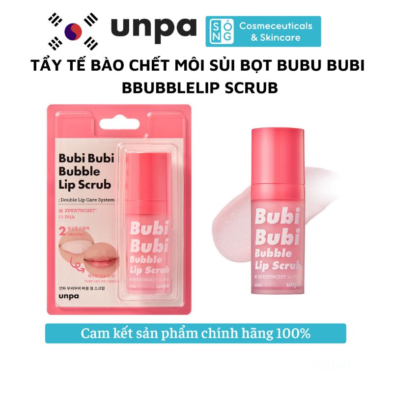 [AUTH] Tẩy Da Chết Cho Môi Dạng Sủi Bọt Bubi Bubi Bubble Lip Scrub 10ml