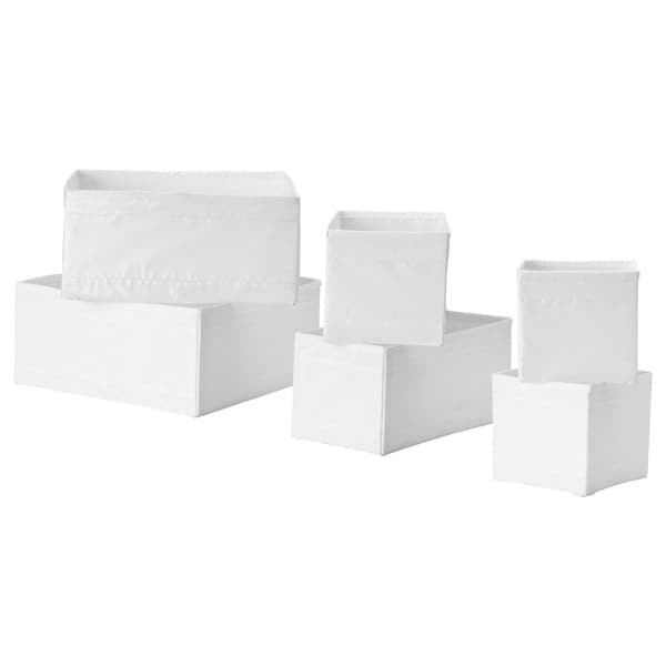 Set 6 hộp trắng SKUBB IKEA