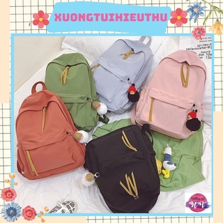 Balo ulzzang, balo chống nước không họa tiết TẶNG KÈM MÓC XTHT 82