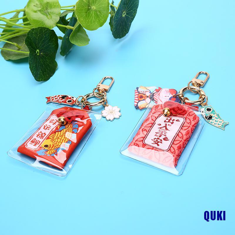 1 Móc Khóa May Mắn Quki Omamori Maneki Neko Dispel Misfortune