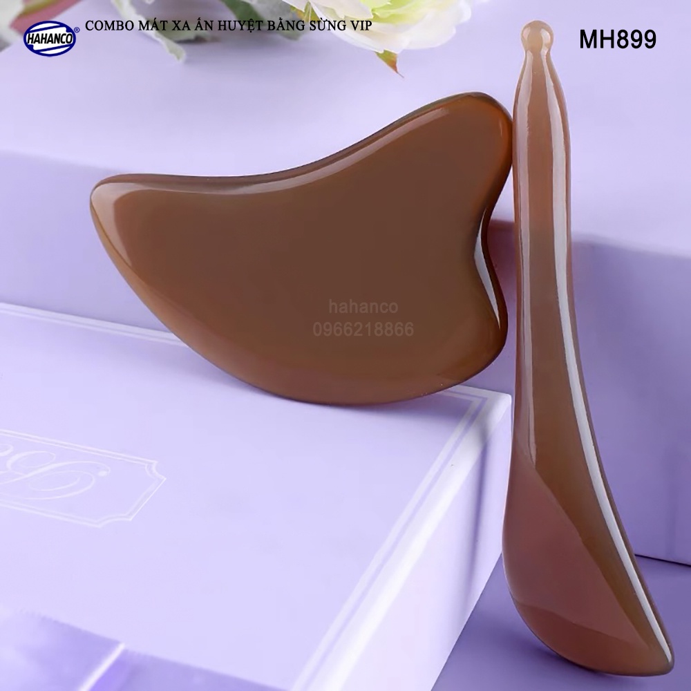 Combo Mát Xa VIP Làm Đẹp Da Bằng Sừng HAHANCO Làm Mịn Da Mặt Và Toàn Thân - MH899