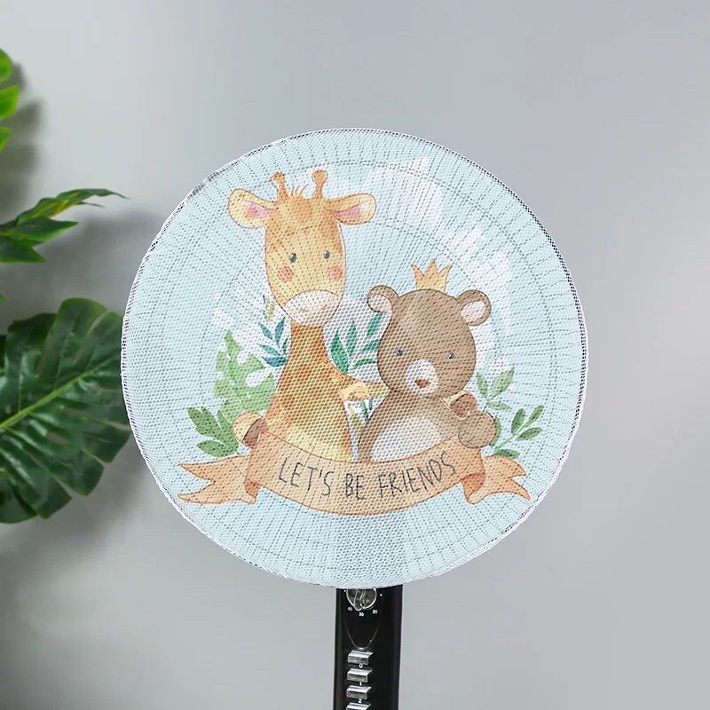 Bọc quạt hình thú có dây rút điều chỉnh âm toàn cho bé