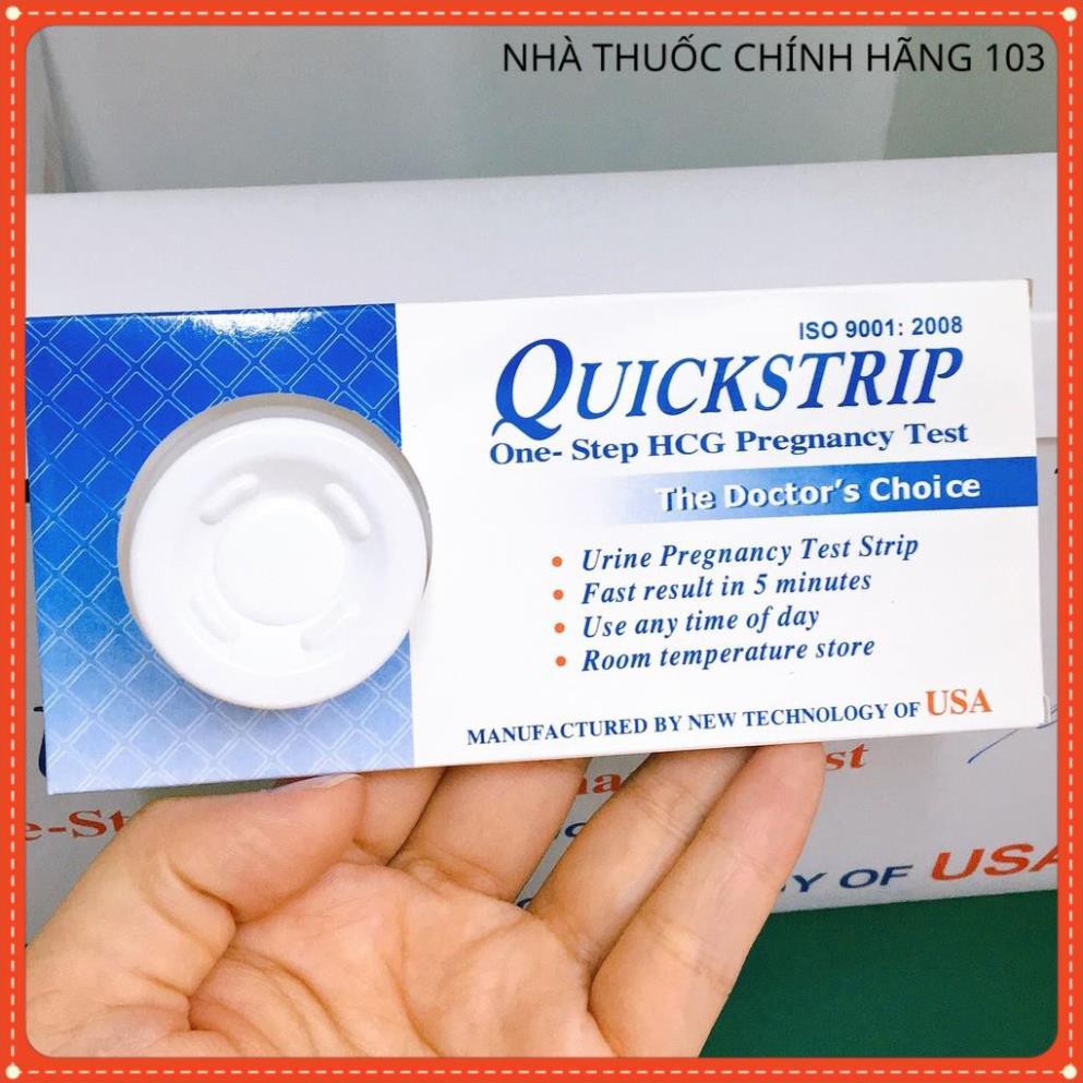 Que thử thai Quickstrip cho kết quả nhanh, chính xác ( hàng che tên)