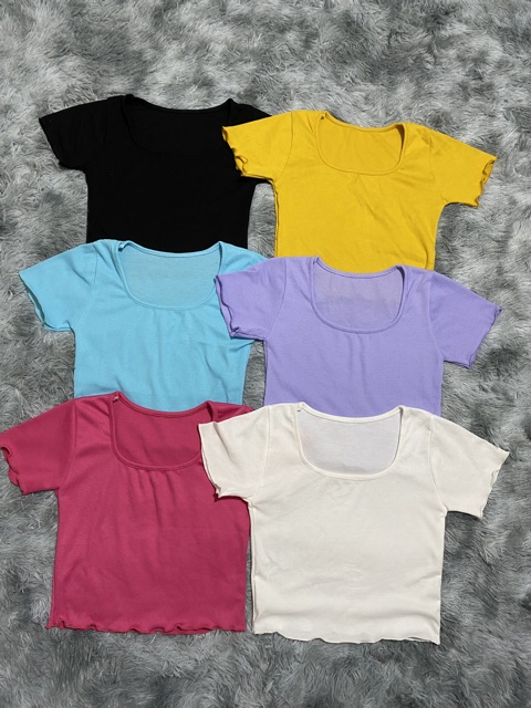 (Video) Áo croptop cổ vuông body