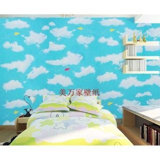 Giấy dán tường trời mây xanh