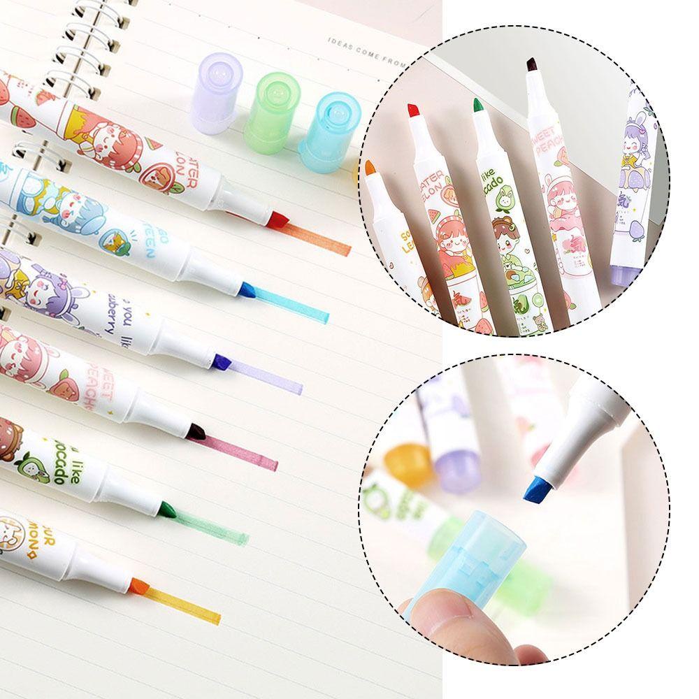 CHOOKEY Bộ Bút Bắt Sáng Màu Sắc Graffiti Độc Đáo Tiện Dụng Cho Trường Học / Văn Phòng