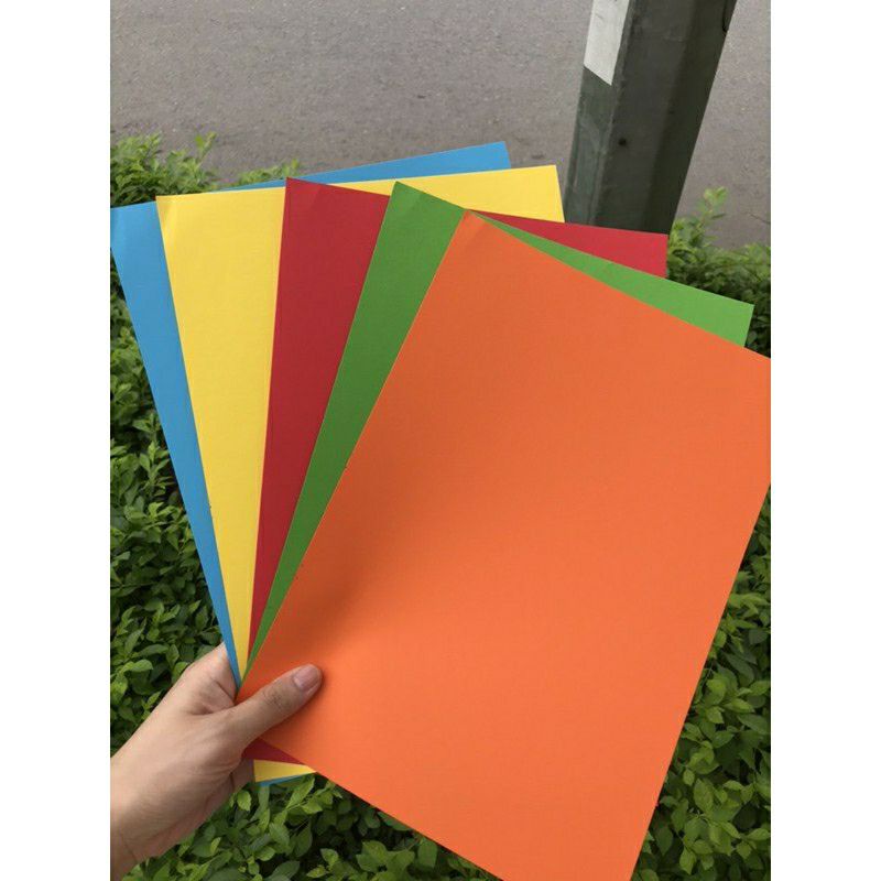 100 tờ bìa cứng a4 nhiều màu đẹp sắc nét