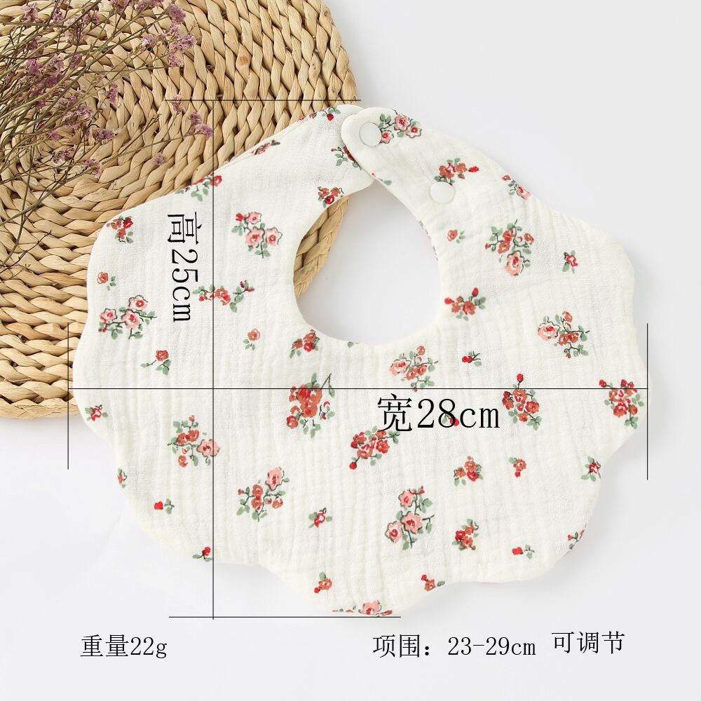 Yếm Ăn Cotton In Họa Tiết Xinh Xắn Dành Cho Bé