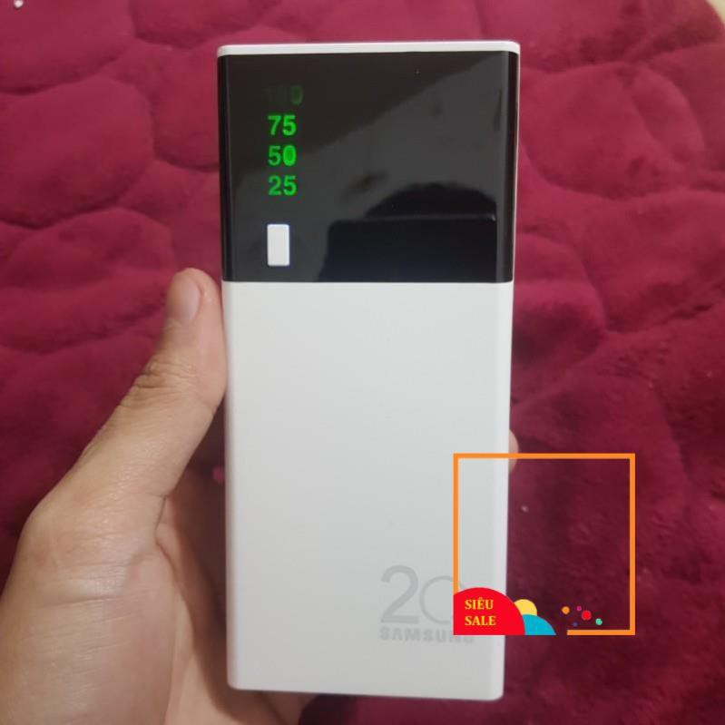 [Loại 1 Tốt Nhất] Sạc dự phòng sam sung 30000mAh có đèn pin và hiển thị % pin