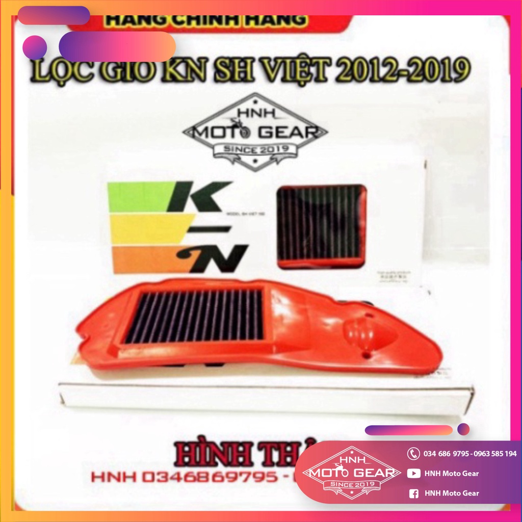 Lọc Gió Kn Cho SH Việt 2012 - 2019 ( Hàng Cao Cấp)