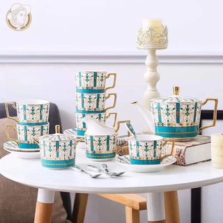 Set bình trà Châu Âu quà tặng phong cách 15 món