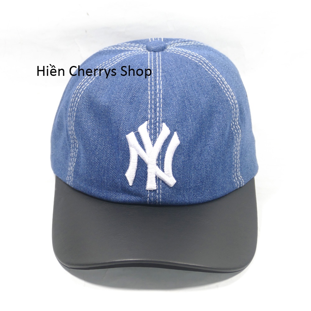 Nón kết, Mũ lưỡi trai JEANS kết Da- Chất liệu Jeans oát mềm phù hợp cả nam và nữ.