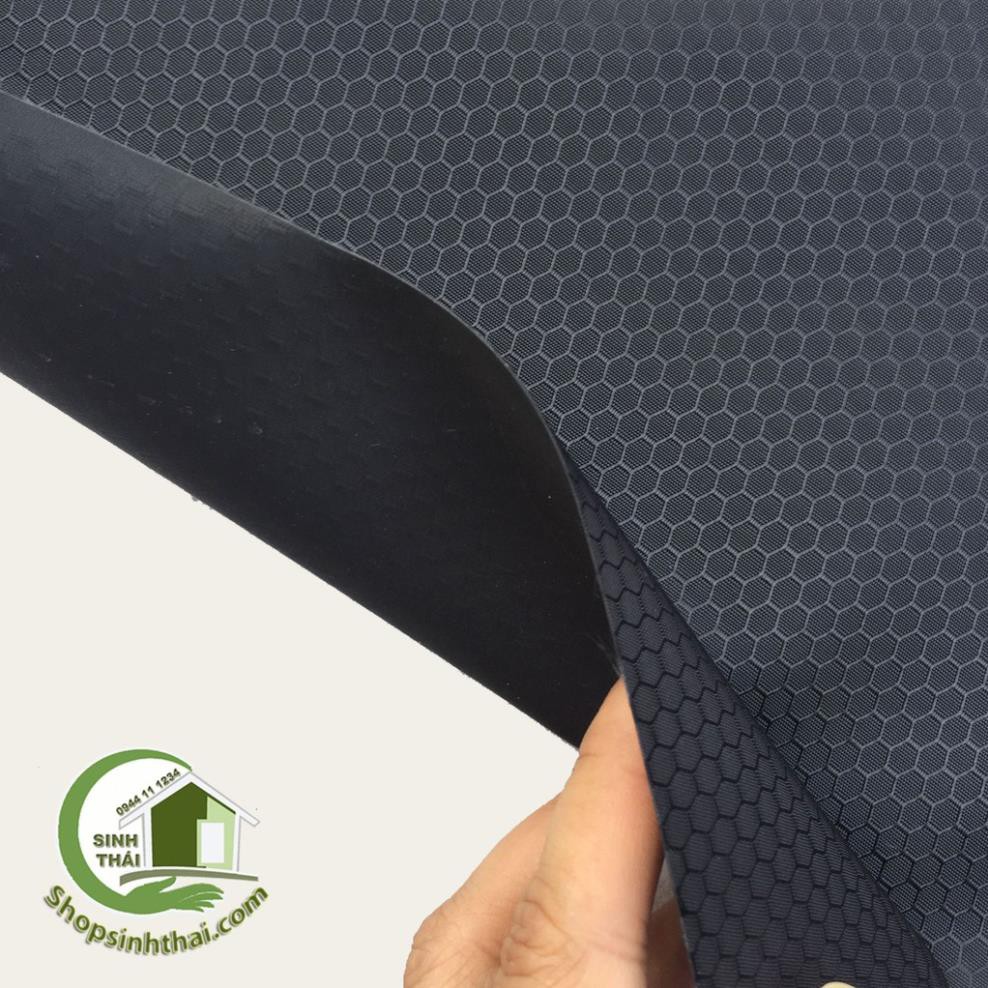 Vải bố PVC tổ ong màu đen - vải may balo túi xách