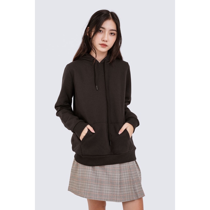 Áo Hoodie Nữ BOO Nỉ có mũ dáng basic nhiều màu phong cách nữ tính casual | BigBuy360 - bigbuy360.vn