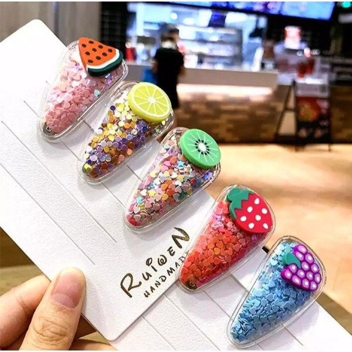 Lẻ 1 cái | KẸP KIM TUYẾN TRÁI CÂY XINH LUNG LINH | VIDEO THẬT | SHOP BEECOW