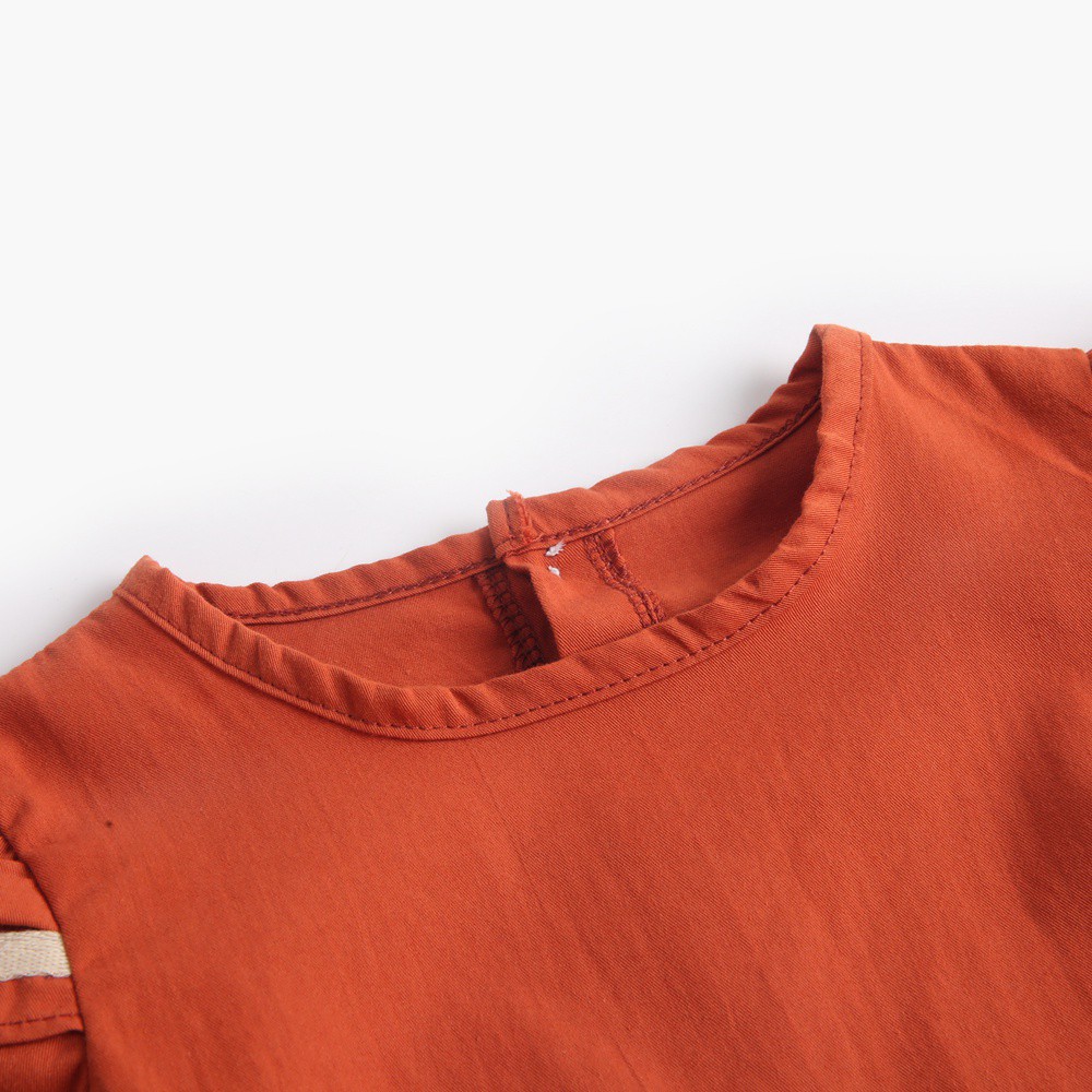 Đồ liền thân Sanlutoz tay dài màu trơn thời trang dễ thương cho bé gái