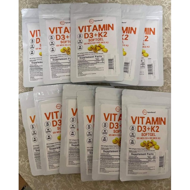 MICRO INGREDIENTS VITAMIN D3-K2 TĂNG CƯỜNG SỨC KHỎE 300 VIÊN