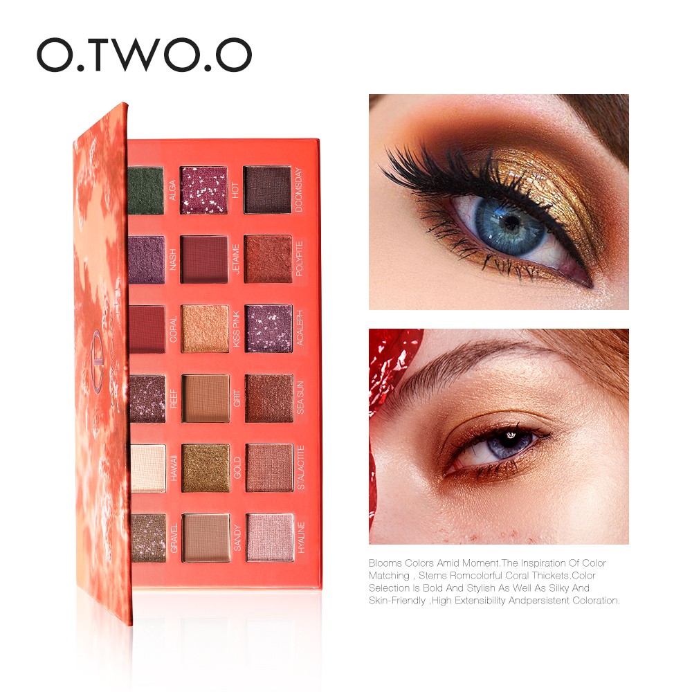 Bảng Phấn Mắt O.TWO.O Long Lanh 18 Màu Dùng Trang Điểm Tiện Dụng 200g | BigBuy360 - bigbuy360.vn