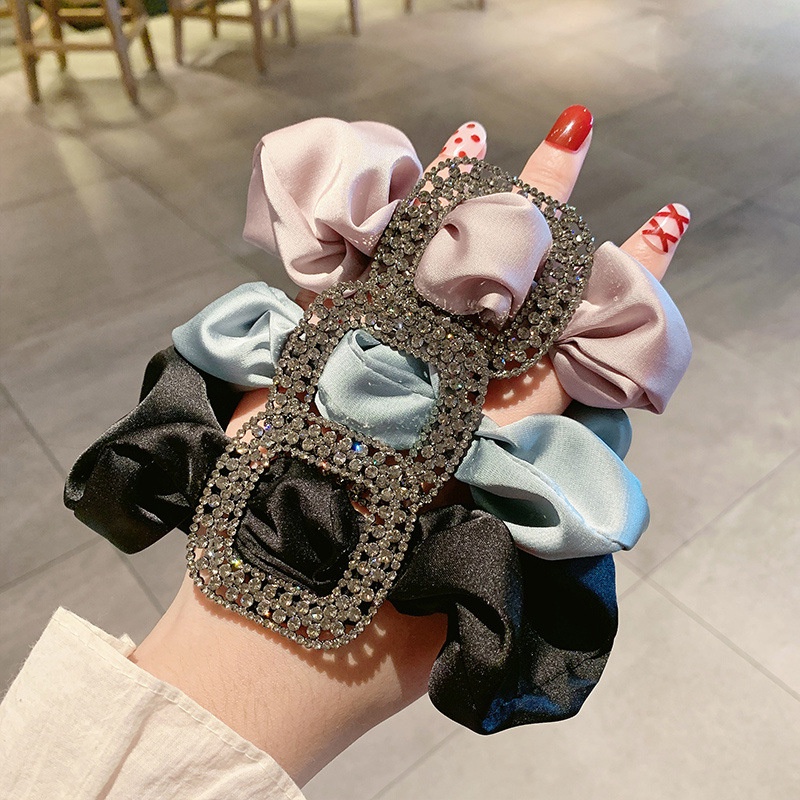 Dây Buộc Tóc Cao Su Lụa Cỡ Lớn Thiết Kế Tinh Tế Sang Trọng Cho Nữ