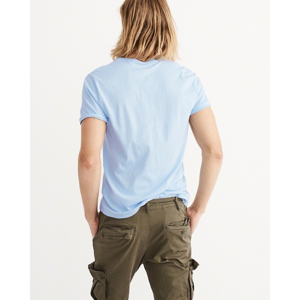 Áo Thun Abercrombie &amp; Fitch chính hãng cổ tròn logo thêu nhiều màu