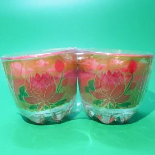 Nến bơ thực vật cốc viền nhũ vàng(chỉ còn đỏ)