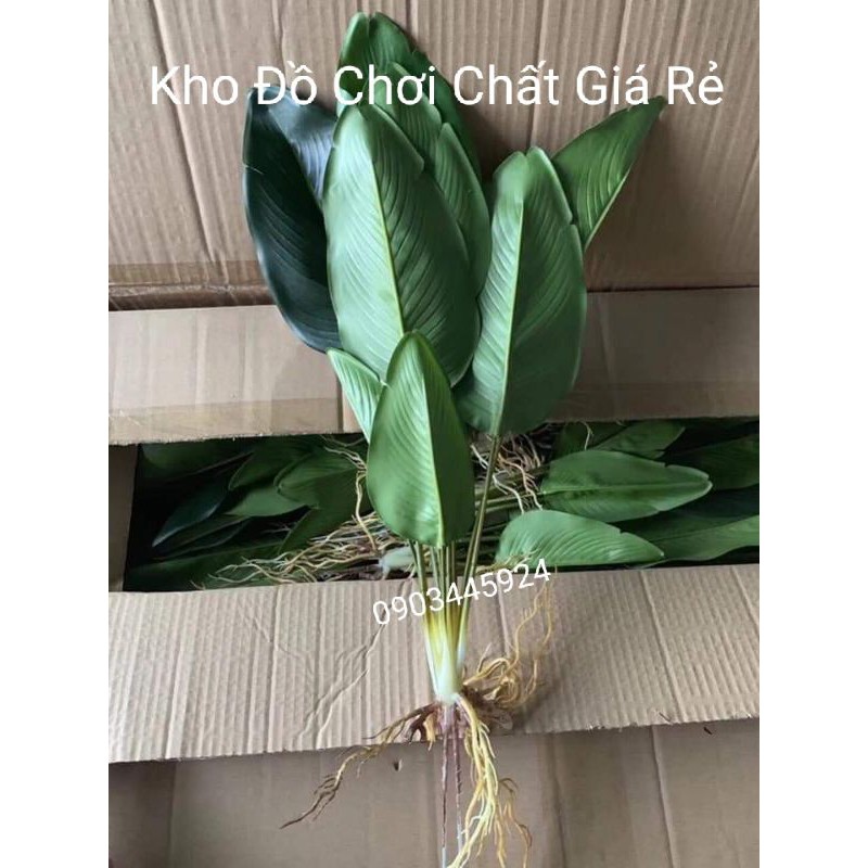 Cây chuối Cảnh giả 9 lá cao 40cm không kèm chậu-Cây Giả