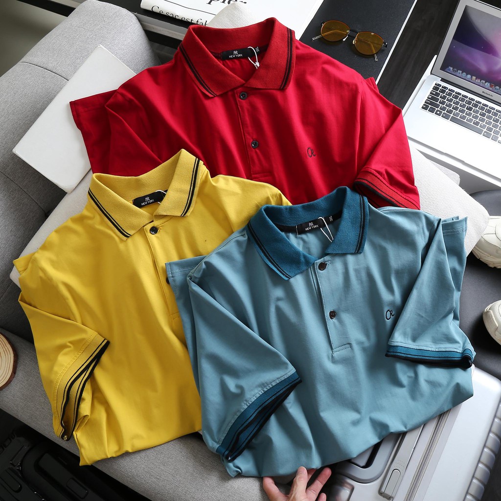 (bigsize) Áo thun polo nam big size tay ngắn có cổ bigsize &lt; 130kg - thái đủ màu