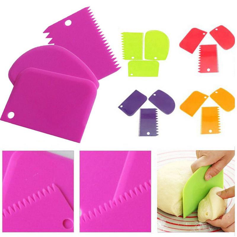 Plastic Scraper Fondant Cake Butter Pastry Cutter Kitchen Tools