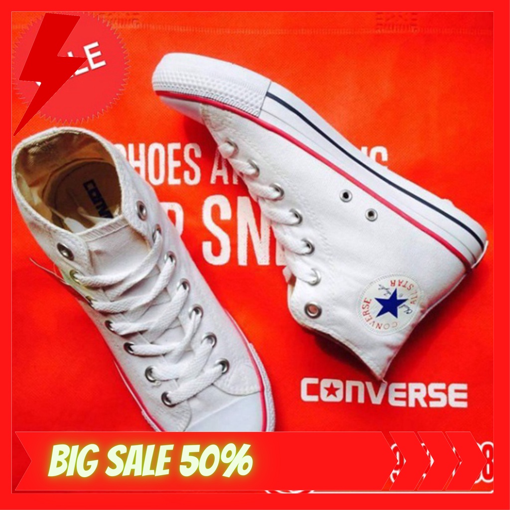 [SALE SỐC] Giày CV Converse_Trắng Cao Cổ Cao Cấp Full Box + Bill